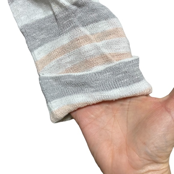 Michael Stars Lightweight Knit Seater white/gray/peach Stripes Size 1 - Picture 5 of 10